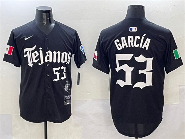 Men's Texas Rangers Custom Black Mexico 2025 Vapor Premier Limited Stitched Baseball Jersey